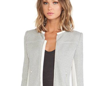 Iro Clever Jacket - Gray/White Leather Small (Size 36)